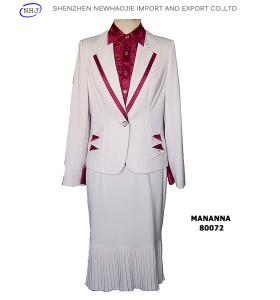 China ladies fashion new styles for 3-pieces white skirt suits for women factory