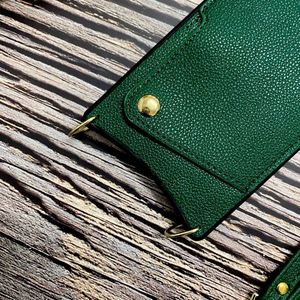 Vintage Card Pocket Phone Case Adjustable Lanyard Case Shockproof for Iphone