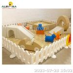 Indoor Play Equipment Soft Play Set Children Soft Climber Set Purple Pink White