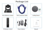 VISCA 20X Professional USB2.0 PTZ Camera Systems For Churches