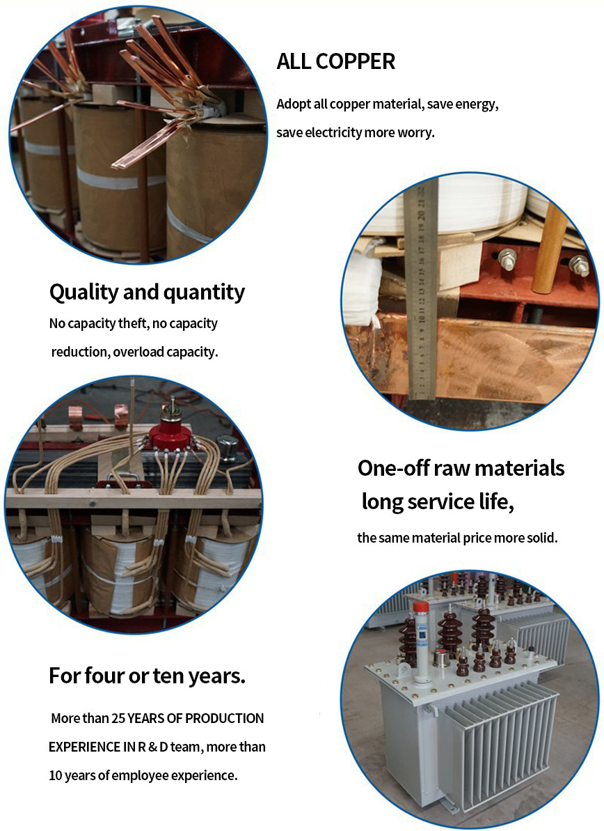 S11-630KVA Oil Immersed Transformer 10KV/0.4kv Custom Power Transformer High Efficiency