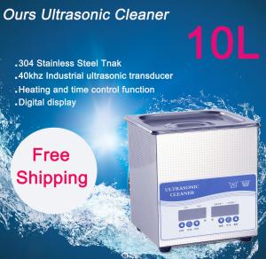 China Medical 10Liter Desktop Ultrasonic Cleaner 40KHZ With High Power Transducer factory