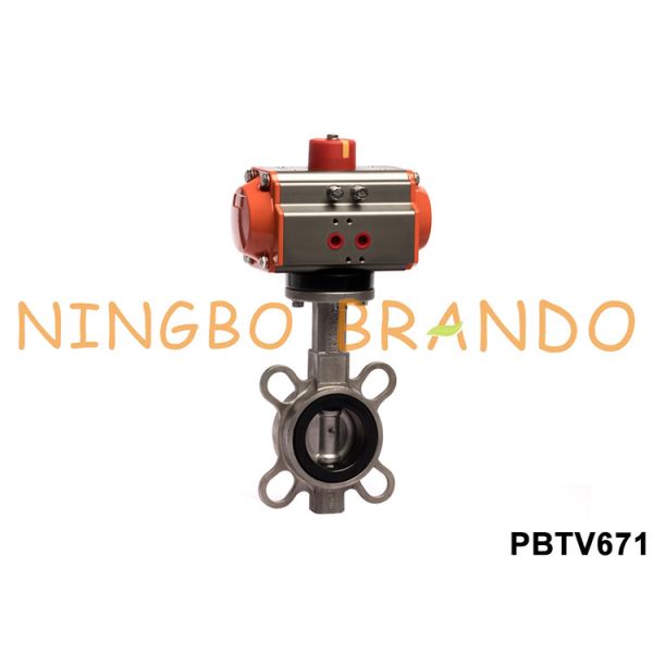 China Rubber Seal Stainless Steel Pneumatic Butterfly Valve With Actuator factory