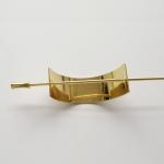 Porcelain Decorative Hair Sticks Vintage Style Golden Metal For Women 6.2x2x2