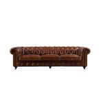 Light / Dark Brown Vintage Leather Chesterfield Couch Sofa 1/2/3/4 Seater