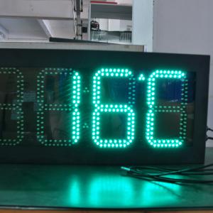 China 8&quot;-722&quot; Panel Size LED Time And Temperature Sign For Outdoor Advertising factory