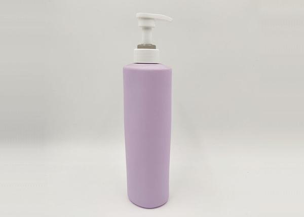 Transparent Frosted Gray PET Plastic Bottle 350ml For Shower Gel Hair Conditione