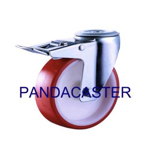 China Factory Industrial Caster Wheels 5 Inch With Dual Brake Device factory