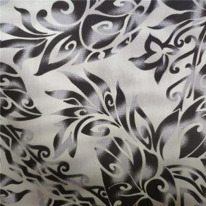 China Dyed Polycotton Fabric 90% Polyester 10% Cotton 100gsm Black Flower Pattern factory