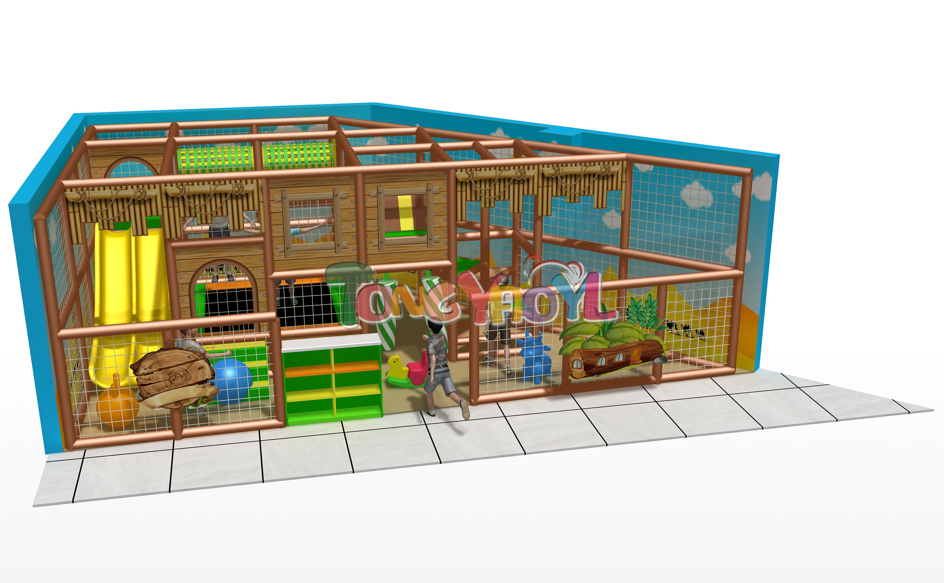 China Forest Themed Indoor Playground Safe Nature Play Equipment For Kids' Physical And Cognitive Growth factory