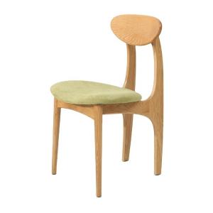 China Nature Color Solid Wood Frame Nordic Style PU/Fabric Leather Upholstered Wooden Dining Chair for Modern Restaurant Sale factory