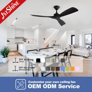 52 Inch 2-in-1 DC Motor Ceiling Fan with Light Option and Remote Control 6