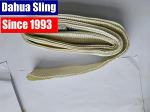 China White Polyester Crane Endless Lifting Slings , 2 Ton Industria Flat Webbing Sling factory