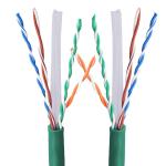 Ethernet UTP CAT6 Cable 4 Pairs Green PVC Jacket Unshielded 1000FT