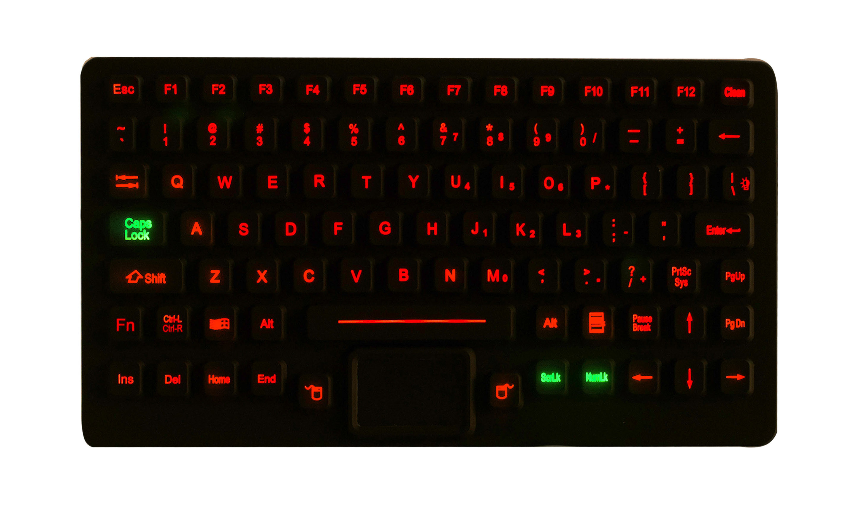 China IP65 Waterproof USB Interface Silicone Industrial Keyboard With Touchpad factory