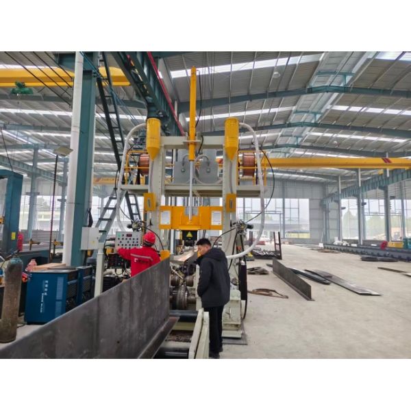 H Beam Welding Line Integrated Assembly Welding And Straightening Machine