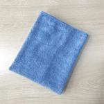 Thick blue plain design microfiber dry water wipes OEM supplier