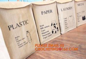 China Fashion linen collapsible toys jute storage basket,OEM Foldable Laundry Basket Gift Jute Storage Basket For Clothes factory