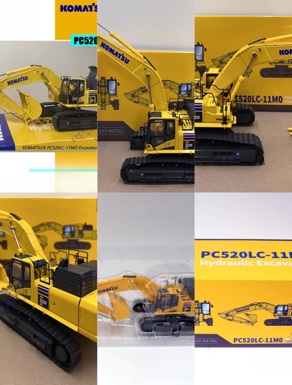 1/43 Scale Komatsu PC520LC-11M0 Alloy Die-Cast Excavator Model - Licensed Collectible