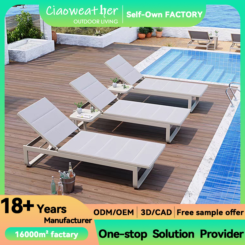 Hotel Function Beach Lounger Modern Pool Chairs Swimming Lounge Garden Chaise Stackable Sun Loungers Pool Seaside Sunbed