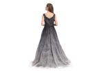 Scoop Neck Organza Material Ladies Evening Dresses Women Party Dress