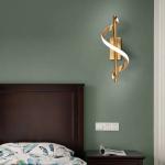 Modern LED Wall Sconce 10W Cool White 4000K Aluminum Gold Indoor Wall Lamp For