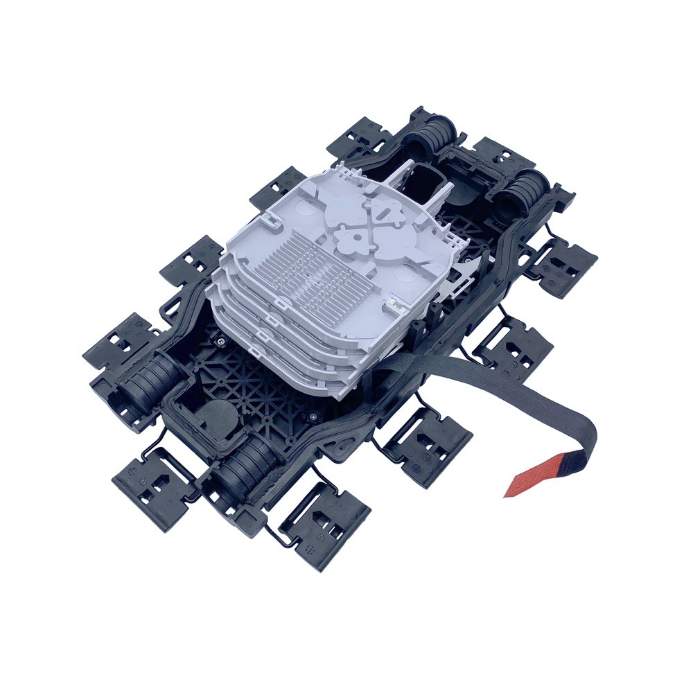 4 Ports Boltless Fiber Optic Splice Closure 96 Fibers IP68 Waterproof