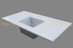 12mm Monolithic corner countertop wiht matte surface for pharma companies
