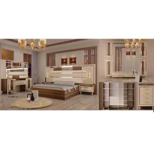 China Granite Top Case Home Hotel Bedroom Sets Furniture Mirrored Headboard Bed factory