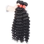 Brazilian Virgin Human Curly Hair Weave , Deep Wave Cuticle Aligned Virgin Hair