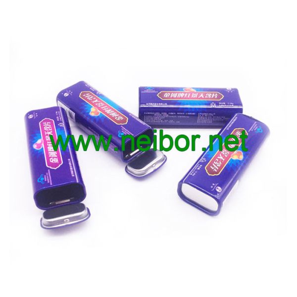 China custom printing hinged lid tall mint tin box candy box factory