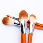 Aluminum Durable Ferrule Ten Makeup Brushes Set Vegan Synthetic Fibers High