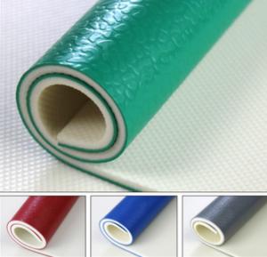 China PVC Material Floor High Elasticity Vinyl Sport Flooring Badminton Court Mat factory