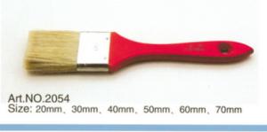 China Red wooden handle pure bristle PET/PP synthetic fiber or non-synthetic paint brush No.2054 factory