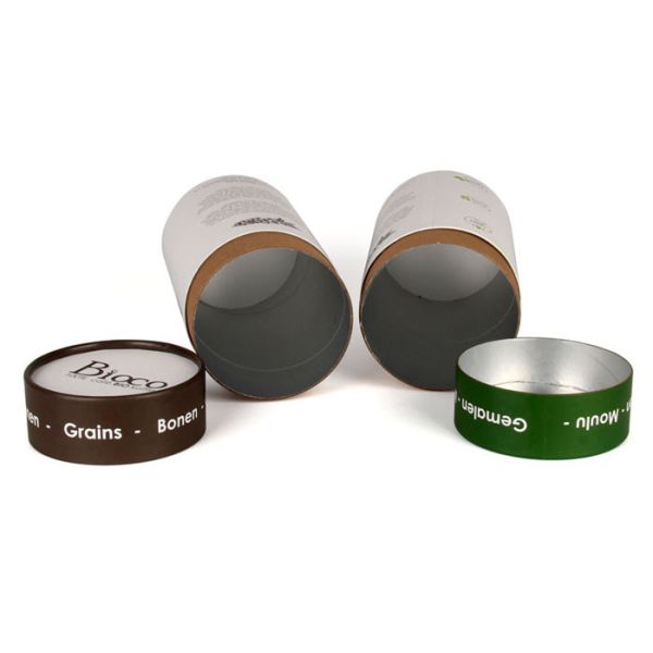 CMYK Pantone Biological Paper Tube Packaging For Coffee And Tea