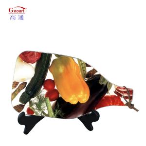 China Tempered Glass Cutting Board Unbreakable Round Kitchen Tool with Customized Logo factory