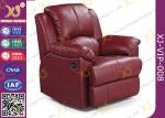 Real Leather Cinema Recliner Chair , Home Theater Sofa With Food Tablet
