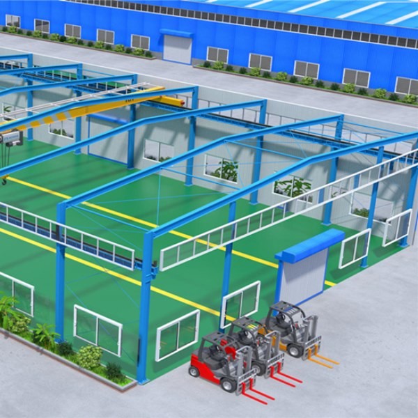 Welded H Section Steel Structure Warehouse With Good Load Bearing Capacity