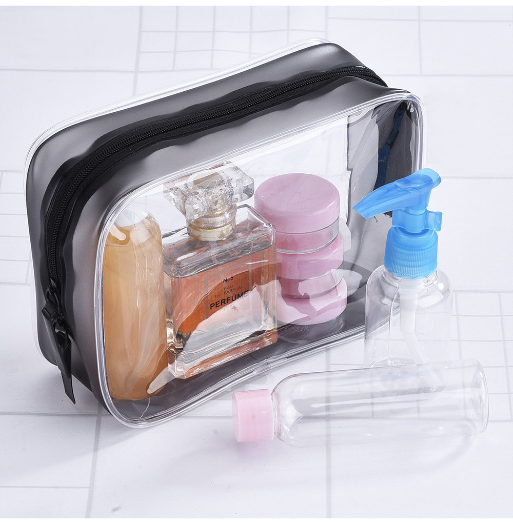 Men PVC Travel Carry On Cosmetic Makeup Bag