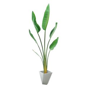 China Eco Friendly Artificial Potted Floor Plants PU Traveler Banana Palm Bonsai Ornament factory
