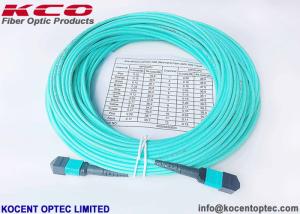 China 16fo 24fo Low IL Optical Fiber 50/125 OM4 MPO MTP Optical Fiber Patch Cord factory