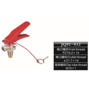 CO2 Cartridge Fire Extinguisher Fittings , Safety Chrome Valve With Loop