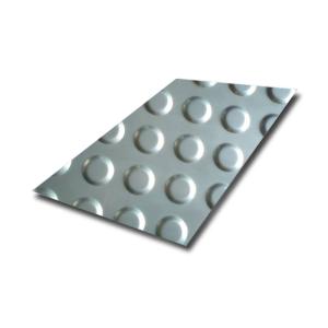 China 1.2mm 1.5mm Checkered Stainless Steel Plate With Flat Round Projections AiSi Standard factory