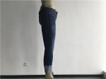 Ladies' Abrasions Dark Wash Denim Jeans , Stretch Denim Capri Jeans TW79354