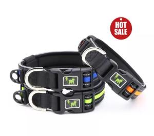 China Customization Reflective Dog Head Collar Polyester Luxurious Outdoor Cat Collar factory