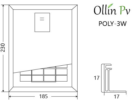 Crystalline PV Modules Polycrystalline Solar Panel Anodized Aluminium Alloy Frame
