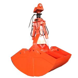 China PC210 PC220 PC240 Rotating Hydraulic Clamshell Grab With Grapple Bucket factory