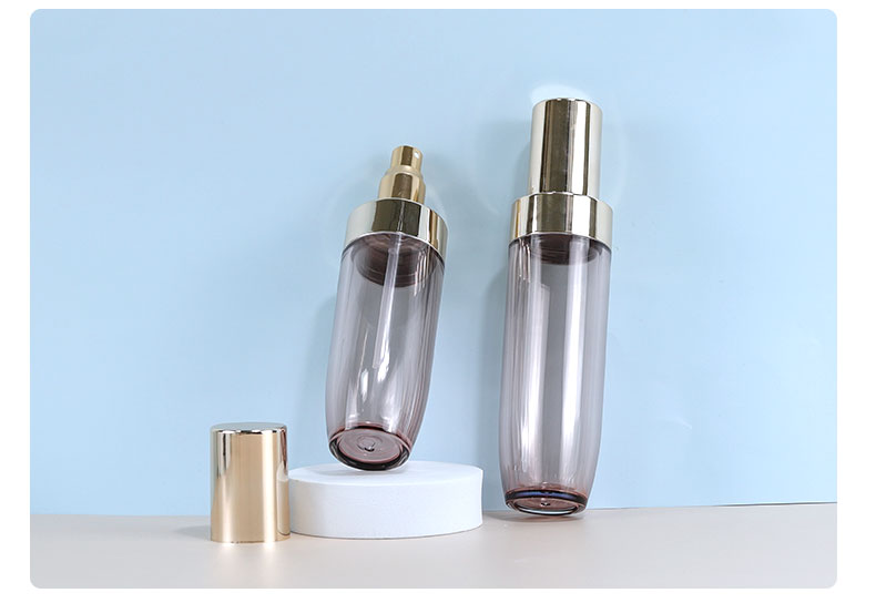 Acrylic Industrial Cosmetic Lotion Pump Bottle , Essential Oil Bottle With Collar Material