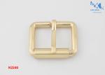 Hand Polished Roller Metal Belt Buckle Light Gold Color Plating Component For