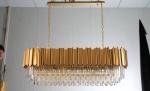 Large Crystal LED Chandelier Luxury K9 Crystal Hanging Light Living Room Pendant